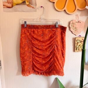 Free people orange floral mini